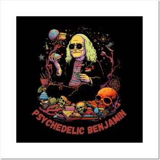 Benjamin Franklin Psychedelic Trippy 70's Retro Posters and Art